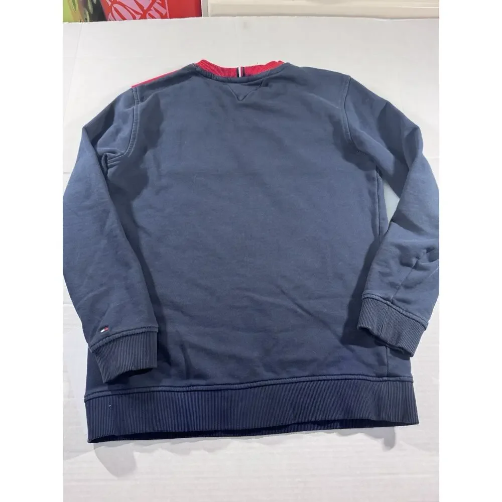 Tommy Hilfiger Boys Pullover Crewneck Sweatshirt Colorblock Logo XL